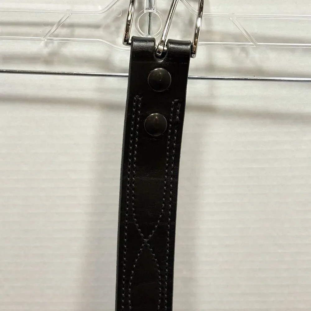 Desantis Fancy Stitched Lined Belt Leather 1.5 Inch Wide Model B27, 38